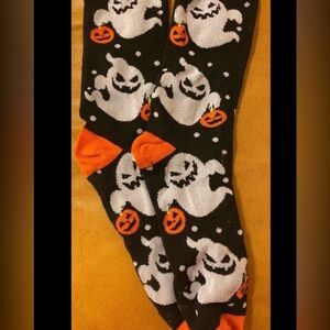 Halloween Ghost and Pumpkin Socks